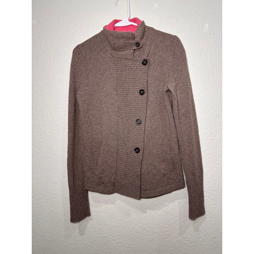 Banana Republic Brown Mock Neck Button Front Cardigan Sweater Women's‎ Size S